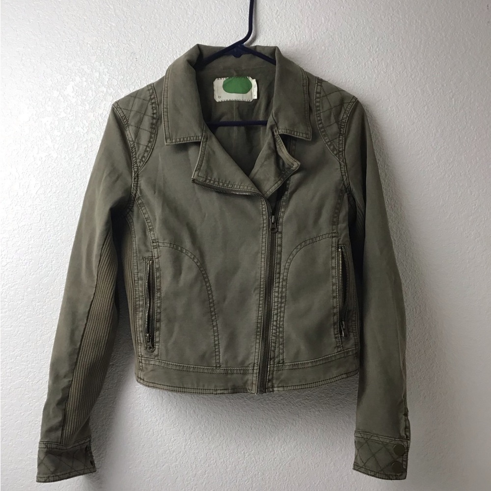 Anthropologie easy moto asymmetrical Zip size S